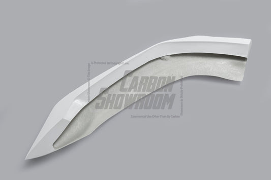 Tesla Model Y Performance AWD Long Range RWD Standard 2020 2021 2023 2024 with Aftermarket Parts - "STARSHIP" Stage 1 Corner Lip (2 pcs) & Stage 2 Corner Lip (4 pcs) & Front Bumper Carbon Fiber from Robot Craftsman