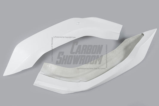 Tesla Model Y Performance AWD Long Range RWD Standard 2020 2021 2023 2024 with Aftermarket Parts - "STARSHIP" Stage 1 Corner Lip (2 pcs) & Stage 2 Corner Lip (4 pcs) & Front Bumper Carbon Fiber from Robot Craftsman