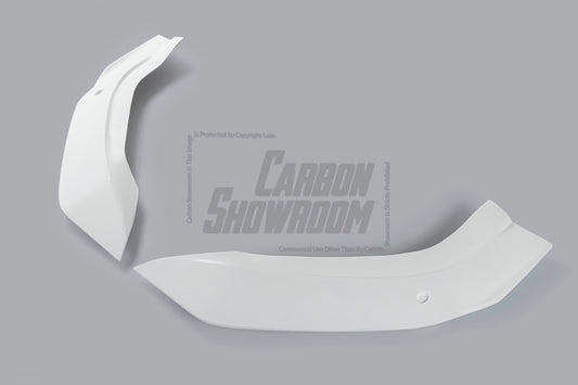 Tesla Model Y Performance AWD Long Range RWD Standard 2020 2021 2023 2024 with Aftermarket Parts - "STARSHIP" Stage 1 Corner Lip (2 pcs) & Stage 2 Corner Lip (4 pcs) & Front Bumper Carbon Fiber from Robot Craftsman