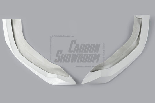 Tesla Model Y Performance AWD Long Range RWD Standard 2020 2021 2023 2024 with Aftermarket Parts - "STARSHIP" Stage 1 Corner Lip (2 pcs) & Stage 2 Corner Lip (4 pcs) & Front Bumper Carbon Fiber from Robot Craftsman