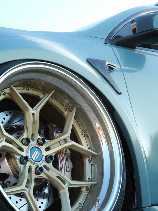 Tesla Model Y Performance AWD Long Range RWD Standard 2020 2021 2022 2023 2024 with Aftermarket Parts - "STARSHIP" Widebody Wheel Arches Carbon Fiber / FRP from Robot Craftsman