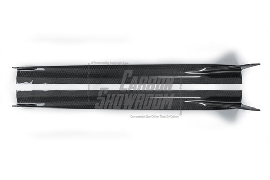Honda Civic 10th Gen FC1 FC2 FC5 FC6 2016 2017 2018 2019 2020 2021 & Civic 10th Gen FK7 2017 2018 2019 2020 2021 (compatible with both OEM width and ROBOT CRAFTSMAN widebody) with Aftermarket Parts - Side Skirts Carbon Fiber / FRP from Robot Craftsman