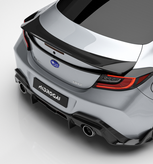 Subaru BRZ ZD8 2020 2021 2022 2023 2024 & Toyota GR86 ZN8 2020 2021 2022 2023 2024 with Aftermarket Parts - "HIDROGAI" Rear Lip Spoiler Carbon Fiber / FRP from Robot Craftsman