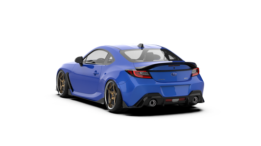 Subaru BRZ ZD8 2020 2021 2022 2023 2024 & Toyota GR86 ZN8 2020 2021 2022 2023 2024 with Aftermarket Parts - "HIDROGAI" Rear Lip Spoiler Carbon Fiber / FRP from Robot Craftsman