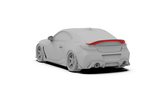 Subaru BRZ ZD8 2020 2021 2022 2023 2024 & Toyota GR86 ZN8 2020 2021 2022 2023 2024 with Aftermarket Parts - "HIDROGAI" Rear Lip Spoiler Carbon Fiber / FRP from Robot Craftsman