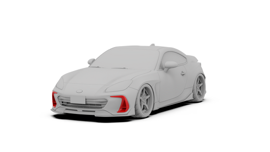 Subaru BRZ ZD8 2022 2023 2024 with Aftermarket Parts - "HIDROGAI" Front Bumper Vent Upper Valance Trim Carbon Fiber / FRP from Robot Craftsman