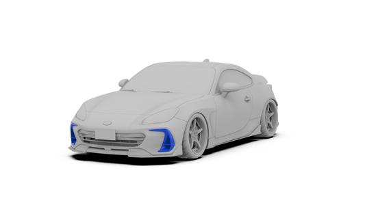 Subaru BRZ ZD8 2022 2023 2024 with Aftermarket Parts - "HIDROGAI" Front Bumper Vent Upper Valance Trim Carbon Fiber / FRP from Robot Craftsman