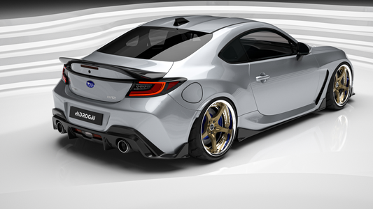 Subaru BRZ ZD8 2020 2021 2022 2023 2024 & Toyota GR86 ZN8 2020 2021 2022 2023 2024 with Aftermarket Parts - "HIDROGAI" Rear Diffuser Carbon Fiber / FRP from Robot Craftsman