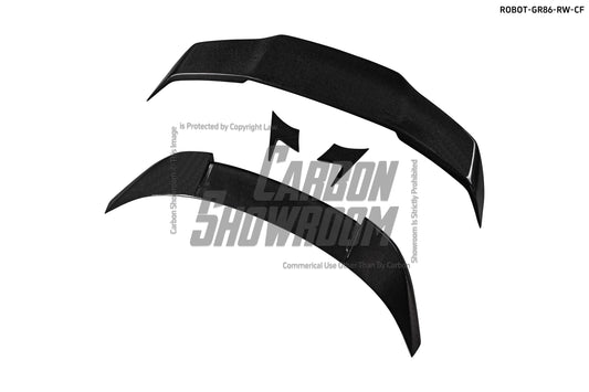 Subaru BRZ ZD8 2022 2023 2024 & Toyota GR86 ZN8 2022 2023 2024 with Aftermarket Parts - "SHINING" Rear GT Wing Carbon Fiber / FRP from Robot Craftsman