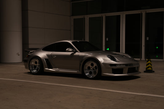 Porsche 911 997.1 997.2 Carrera Base S 2009–2012 (997.1 requires 997.2 taillights) with Robot Craftsman's Aftermarket Parts - Package A "TIGANISM GUSTAV" Carbon Fiber / FRP