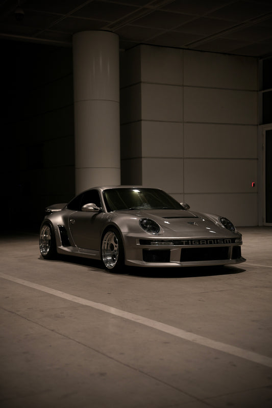 Porsche 911 997.1 997.2 Carrera Base S 2009–2012 (997.1 requires 997.2 taillights) with Robot Craftsman's Aftermarket Parts - Package A "TIGANISM GUSTAV" Carbon Fiber / FRP
