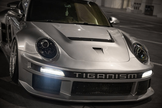 Porsche 911 997.1 997.2 Carrera Base S 2009–2012 (997.1 requires 997.2 taillights) with Robot Craftsman's Aftermarket Parts - Package A "TIGANISM GUSTAV" Carbon Fiber / FRP
