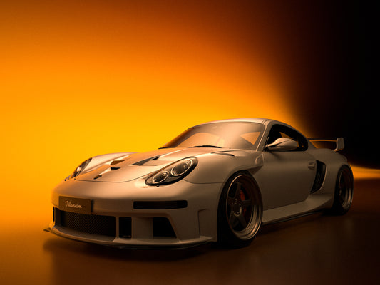 Robot Craftsman TITANISM STUKA Widebody Front Bumper for Porsche 987.1 & 987.2 Cayman Base 2005-2012 Carbon Fiber / FRP