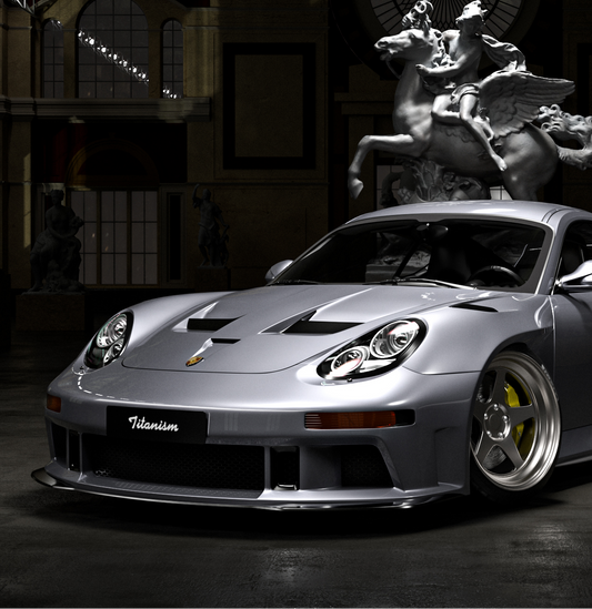 Robot Craftsman TITANISM STUKA Widebody Front Bumper for Porsche 987.1 & 987.2 Cayman Base 2005-2012 Carbon Fiber / FRP