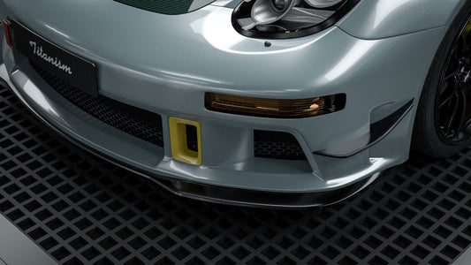 Porsche 987.1 Cayman & Boxster Base / S 2005 2006 2007 2008 & 987.2 Cayman & Boxster Base / S / R 2009 2010 2011 2012 with Aftermarket Parts - TITANISM STUKA Front Canards Carbon Fiber / FRP from Robot Craftsman