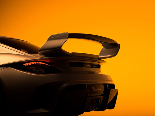 Porsche 987.1 Cayman Base / S 2005 2006 2007 2008 (Requires 987.2 taillights) & 987.2 Cayman Base / S / R 2009 2010 2011 2012 with Aftermarket Parts - TITANISM STUKA Rear Diffuser Carbon Fiber / FRP from Robot Craftsman