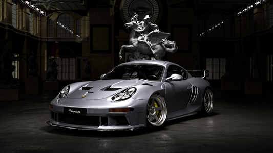 Robot Craftsman TITANISM STUKA Widebody Front Fenders for Porsche 987.1 987.2 Cayman & Boxster Base / S 2005-2012 Carbon Fiber / FRP