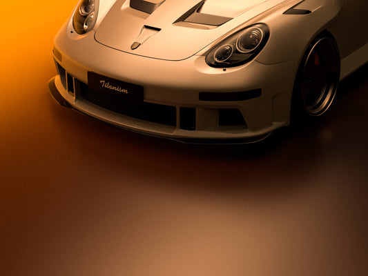 Porsche 987.1 Cayman & Boxster Base / S 2005 2006 2007 2008 & 987.2 Boxster Base / S / R 2009 2010 2011 2012 & 997.1 911 Carrera/S/4S/Targa/Targa4S/GTS/Turbo/Turbo S/GT3/GT3RS 2005 2006 2007 2008 & 997.1 911 Carrera/S/4S/Targa/Targa4S/GTS/Turbo/Turbo S/GT3/GT3RS/GT2 2009 2010 2011 2012 with Aftermarket Parts - TITANISM STUKA Hood Carbon Fiber / FRP from Robot Craftsman