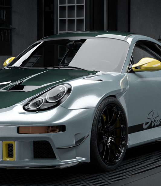 Robot Craftsman TITANISM STUKA Widebody Front Fenders for Porsche 987.1 987.2 Cayman & Boxster Base / S 2005-2012 Carbon Fiber / FRP