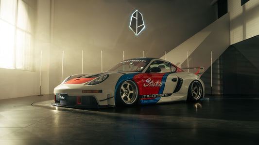 Porsche 987.1 Cayman & Boxster Base / S 2005 2006 2007 2008 & 987.2 Boxster Base / S / R 2009 2010 2011 2012 & 997.1 911 Carrera/S/4S/Targa/Targa4S/GTS/Turbo/Turbo S/GT3/GT3RS 2005 2006 2007 2008 & 997.1 911 Carrera/S/4S/Targa/Targa4S/GTS/Turbo/Turbo S/GT3/GT3RS/GT2 2009 2010 2011 2012 with Aftermarket Parts - TITANISM STUKA Hood Carbon Fiber / FRP from Robot Craftsman