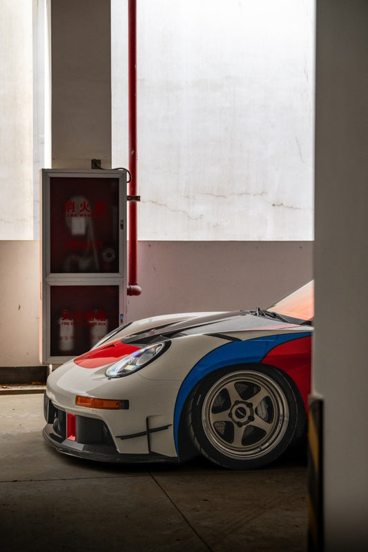 Porsche 987.1 Cayman Boxster Base / S 2005 2006 2007 2008 987.2 Cayman & Boxster Base / S / R 2009 2010 2011 2012 with Aftermarket Parts - TITANISM STUKA Front Fenders Carbon Fiber / FRP