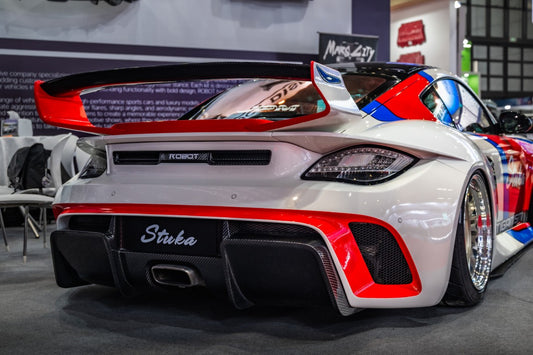 Robot Craftsman TITANISM STUKA Widebody Rear Bumper and Diffuser for Porsche 987.1 & 987.2 Cayman Base 2005-2012 Carbon Fiber / FRP
