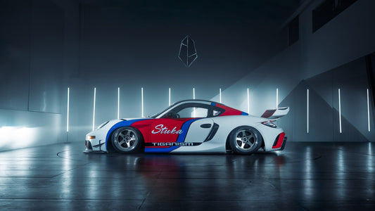 Porsche 987.1 Cayman Base / S 2005 2006 2007 2008 & 987.2 Cayman Base / S / R 2009 2010 2011 2012 with Aftermarket Parts - TITANISM STUKA Rear Quarter Panel Flares Carbon Fiber / FRP from Robot Craftsman