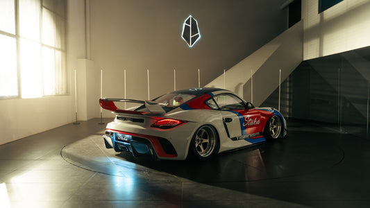 Porsche 987.1 Cayman & Boxster Base / S 2005 2006 2007 2008 & 987.2 Cayman & Boxster Base / S / R 2009 2010 2011 2012 with Aftermarket Parts - TITANISM STUKA Side Skirts Carbon Fiber / FRP from Robot Craftsman