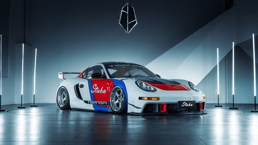 Porsche 987.1 Cayman & Boxster Base / S 2005 2006 2007 2008 & 987.2 Cayman & Boxster Base / S / R 2009 2010 2011 2012 with Aftermarket Parts - TITANISM STUKA Side Skirts Carbon Fiber / FRP from Robot Craftsman