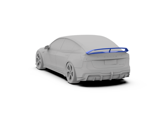 Tesla Model 3 Highland / Performance 2024-ON with Aftermarket Parts - Hacker Rear Wing Carbon Fiber / FRP from Robot Craftsman