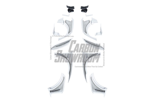 Tesla Model 3 Highland / Performance 2024-ON with Aftermarket Parts - "HACKER" Wheel Arches & Side Skirts Carbon Fiber/FRP from Robot Craftsman