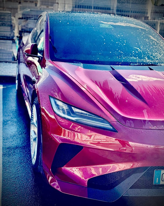 Tesla Model 3 Highland / Performance 2024-ON with Aftermarket Parts - Hacker Narrow Body Front Bumper & Lip Carbon Fiber / FRP from Robot Craftsman