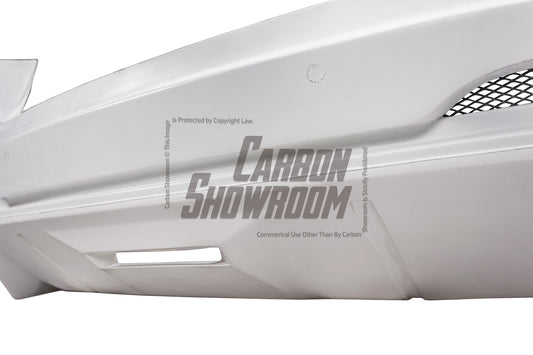 Tesla Model 3 Performance Long Range Standard Base 2017 2018 2019 2020 2021 2022 2023 with Aftermarket Parts - "HACKER" Rear Bumper & Diffuser Carbon Fiber / FRP from Robot Craftsman