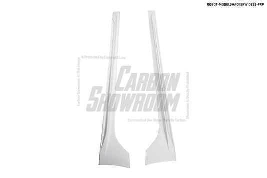 Tesla Model 3 Performance Long Range Standard Base 2017 2018 2019 2020 2021 2022 2023 with Aftermarket Parts - "Hacker" Widebody Wheel Arches & Side Skirts Carbon Fiber / FRP from Robot Craftsman