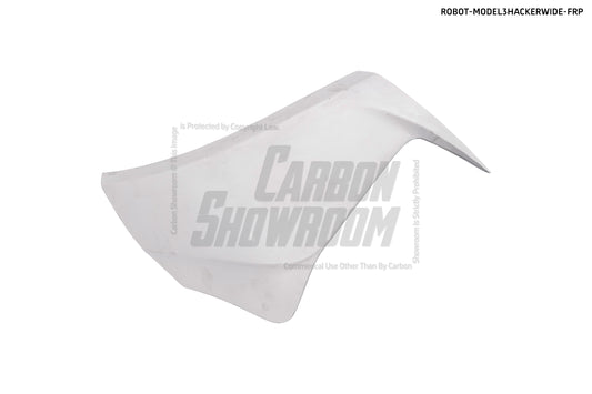 Tesla Model 3 Performance Long Range Standard Base 2017 2018 2019 2020 2021 2022 2023 with Aftermarket Parts - "Hacker" Widebody Wheel Arches & Side Skirts Carbon Fiber / FRP from Robot Craftsman