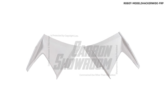 Tesla Model 3 Performance Long Range Standard Base 2017 2018 2019 2020 2021 2022 2023 with Aftermarket Parts - "Hacker" Widebody Wheel Arches & Side Skirts Carbon Fiber / FRP from Robot Craftsman