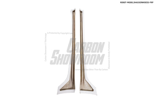 Tesla Model 3 Performance Long Range Standard Base 2017 2018 2019 2020 2021 2022 2023 with Aftermarket Parts - "Hacker" Widebody Wheel Arches & Side Skirts Carbon Fiber / FRP from Robot Craftsman