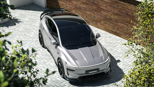 Tesla Model Y Juniper 2026-ON with Aftermarket Parts - HIDROGAI Side Skirts Carbon Fiber / FRP