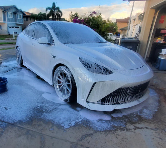 Tesla Model Y Performance AWD Long Range RWD Standard 2020 2021 2022 2023 2024 with Aftermarket Parts - "STARSHIP" Side Skirts PP from Robot Craftsman