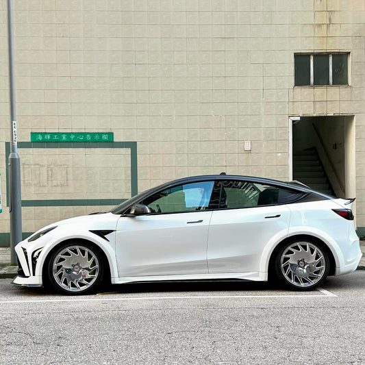 Tesla Model Y Performance AWD Long Range RWD Standard 2020 2021 2022 2023 2024 with Aftermarket Parts - "STARSHIP" Wheel Arches PP from Robot Craftsman
