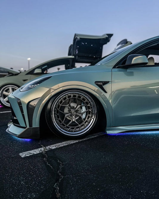 Tesla Model Y Performance AWD Long Range RWD Standard 2020 2021 2022 2023 2024 with Aftermarket Parts - "STARSHIP" Wheel Arches PP from Robot Craftsman