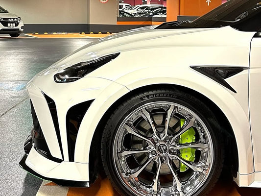 Tesla Model Y Performance AWD Long Range RWD Standard 2020 2021 2022 2023 2024 with Aftermarket Parts - "STARSHIP" Wheel Arches PP from Robot Craftsman