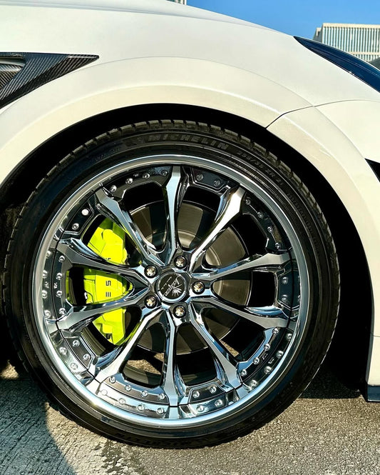 Tesla Model Y Performance AWD Long Range RWD Standard 2020 2021 2022 2023 2024 with Aftermarket Parts - "STARSHIP" Wheel Arches PP from Robot Craftsman