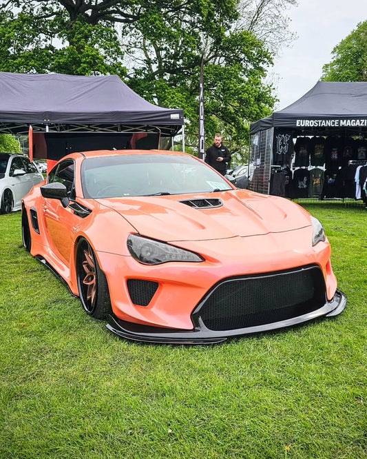Toyota GT86 86 TRD GT SE Base ZN6 2017 2018 2019 2020 & Scion FR-S FRS ZN6 2013 2014 2015 2016 & BRZ TS Limited Premium ZN6 2013 2014 2015 2016 2017 2018 2019 2020 (compatible with ROBOT widebody kit) with Aftermarket Parts - Replacement Front Lip Only & Front Bumper & Lip Carbon Fiber / FRP from Robot Craftsman