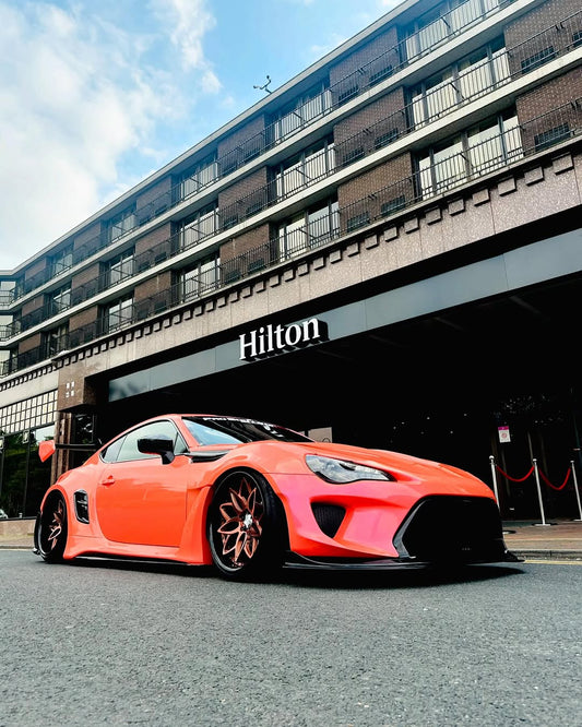 Toyota GT86 86 TRD GT SE Base ZN6 2017 2018 2019 2020 & Scion FR-S FRS ZN6 2013 2014 2015 2016 & BRZ TS Limited Premium ZN6 2013 2014 2015 2016 2017 2018 2019 2020 (compatible with ROBOT widebody kit) with Aftermarket Parts - Replacement Front Lip Only & Front Bumper & Lip Carbon Fiber / FRP from Robot Craftsman