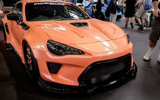 Toyota GT86 86 TRD GT SE Base ZN6 2017 2018 2019 2020 & Scion FR-S FRS ZN6 2013 2014 2015 2016 & BRZ TS Limited Premium ZN6 2013 2014 2015 2016 2017 2018 2019 2020 (compatible with ROBOT widebody kit) with Aftermarket Parts - Replacement Front Lip Only & Front Bumper & Lip Carbon Fiber / FRP from Robot Craftsman