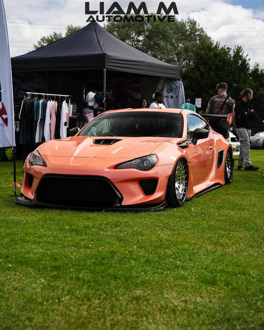 Toyota GT86 86 TRD GT SE Base ZN6 2017 2018 2019 2020 & Scion FR-S FRS ZN6 2013 2014 2015 2016 & BRZ TS Limited Premium ZN6 2013 2014 2015 2016 2017 2018 2019 2020 (compatible with ROBOT widebody kit) with Aftermarket Parts - Replacement Front Lip Only & Front Bumper & Lip Carbon Fiber / FRP from Robot Craftsman