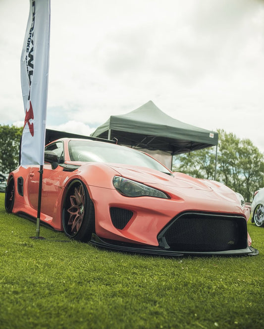 Toyota GT86 86 TRD GT SE Base ZN6 2017 2018 2019 2020 & Scion FR-S FRS ZN6 2013 2014 2015 2016 & BRZ TS Limited Premium ZN6 2013 2014 2015 2016 2017 2018 2019 2020 (compatible with ROBOT widebody kit) with Aftermarket Parts - Replacement Front Lip Only & Front Bumper & Lip Carbon Fiber / FRP from Robot Craftsman