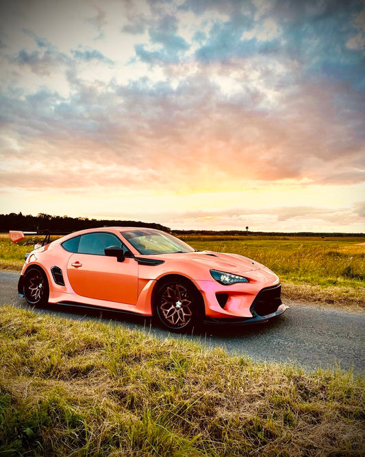 Toyota GT86 86 TRD GT SE Base ZN6 2017 2018 2019 2020 & Scion FR-S FRS ZN6 2013 2014 2015 2016 & BRZ TS Limited Premium ZN6 2013 2014 2015 2016 2017 2018 2019 2020 (compatible with ROBOT widebody kit) with Aftermarket Parts - Replacement Front Lip Only & Front Bumper & Lip Carbon Fiber / FRP from Robot Craftsman