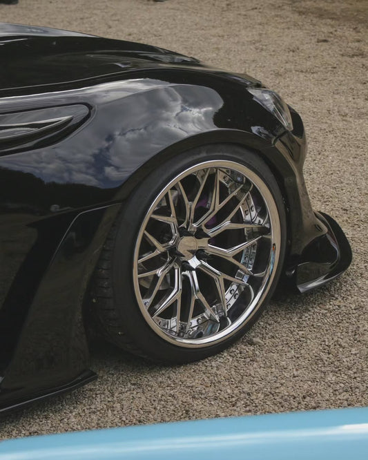 Toyota GT86 86 TRD GT SE Base ZN6 2017 2018 2019 2020 & Scion FR-S FRS ZN6 2013 2014 2015 2016 & BRZ TS Limited Premium ZN6 2013 2014 2015 2016 2017 2018 2019 2020 (compatible with ROBOT widebody kit) with Aftermarket Parts - Front Fenders Replacement & Rear Quarter Fender Flares & Side Skirts Carbon Fiber / FRP from Robot Craftsman